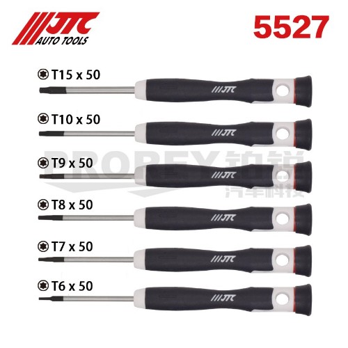 JTC5527 6PCS 歐式精密星型起子組